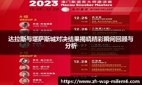 达拉斯与堪萨斯城对决结果揭晓精彩瞬间回顾与分析